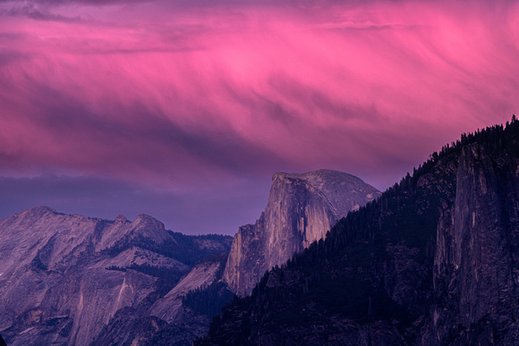 Half Dome at Dusk, photo from Tunnel View