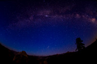 Iridium flare over Half Dome